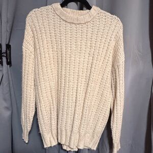 American Eagle Outfitters Cream Knit Sweater